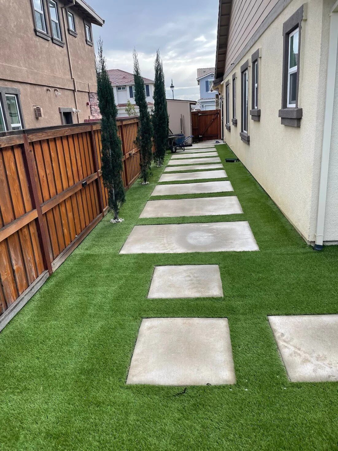 Tuscany 54 oz Backyard Pavers & Turf — Always Green Tuscany 54 oz installed by USA Home Improvement